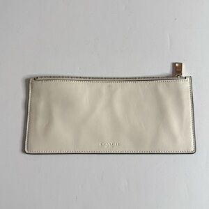 Coach White Leather Pouch